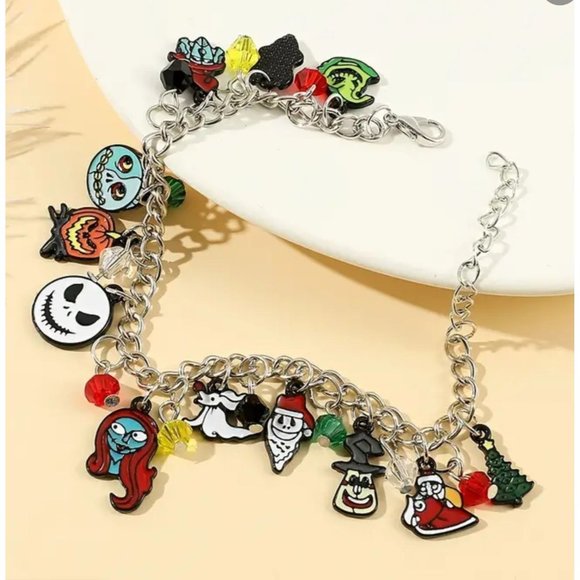 Brand New! Nightmare Before Christmas Charm Bracelet Jack Sally Zero and the gan - Picture 2 of 4